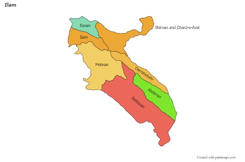 Contoh Peta untuk Ilam (berwarna)