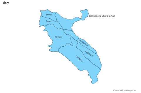 Contoh Peta untuk Ilam (biru)