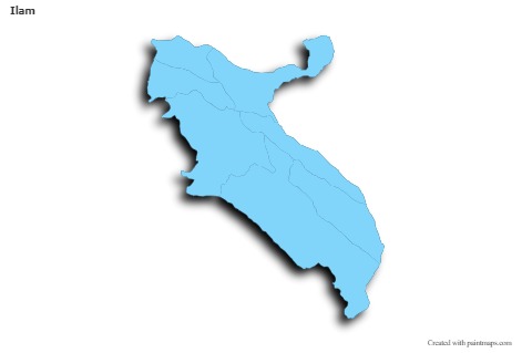 Contoh Peta untuk Ilam (biru,garis luar,bayangan)