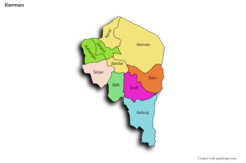Sample Maps for Kerman (colored,shadowy)