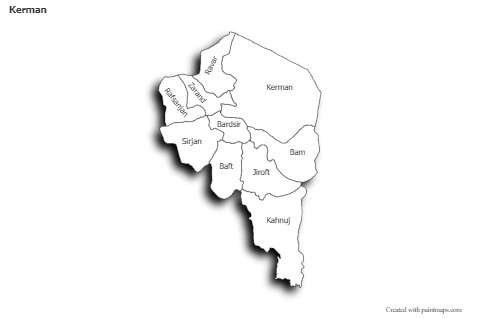 Sample Maps for Kerman (black-white,shadowy)