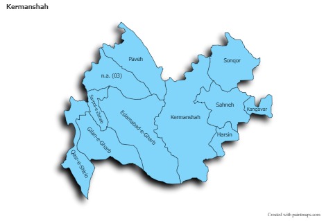 Sample Maps for Kermanshah (blue,shadowy)