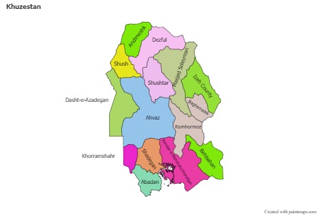 Sample Maps for Khuzestan (colored)