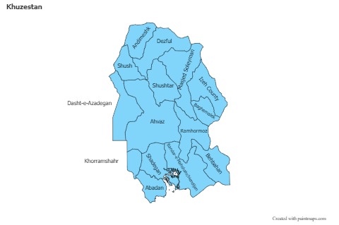 Sample Maps for Khuzestan (blue)