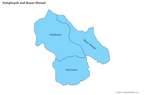 Sample Maps for Kohgiluyeh and Buyer Ahmad (blue)