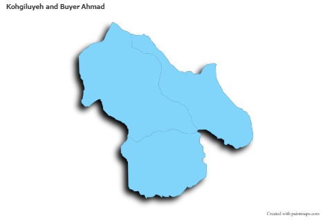 Sample Maps for Kohgiluyeh and Buyer Ahmad (blue,outline,shadowy)