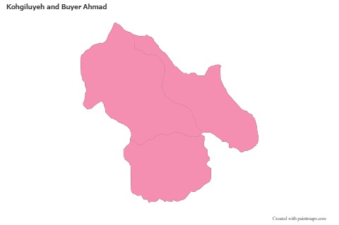 Sample Maps for Kohgiluyeh and Buyer Ahmad (pink,outline)