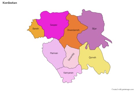 Sample Maps for Kordestan (colored)