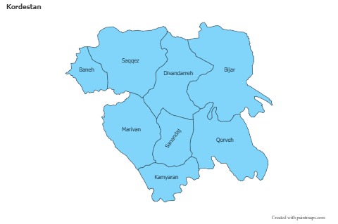 Sample Maps for Kordestan (blue)