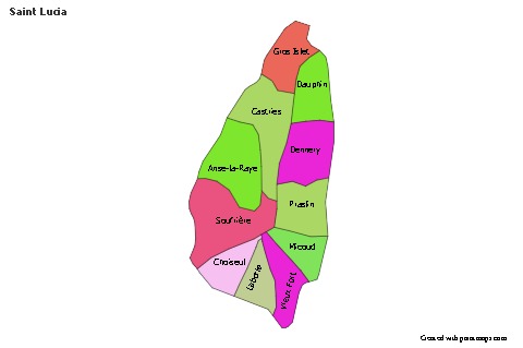 Sample Maps for Saint Lucia (colored)