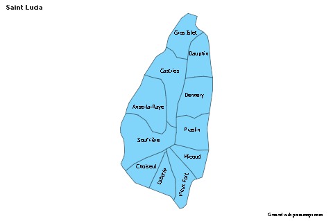 Sample Maps for Saint Lucia (blue)