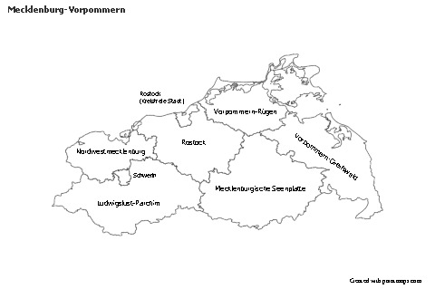 Mecklenburg-Vorpommern için Örnek Haritalar (siyah-beyaz)