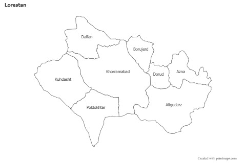 Sample Maps for Lorestan (black-white)