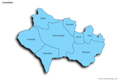 Sample Maps for Lorestan (blue,shadowy)