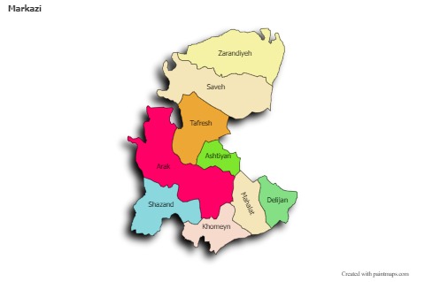 Sample Maps for Markazi (colored,shadowy)