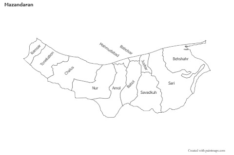 Sample Maps for Mazandaran (black-white)