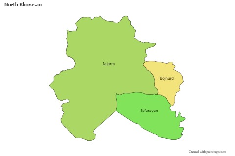 Contoh Peta untuk North Khorasan (berwarna)