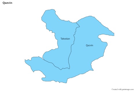 Contoh Peta untuk Qazvin (biru)