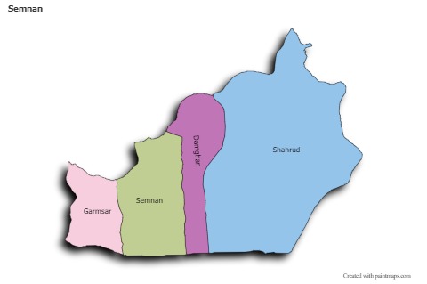 Sample Maps for Semnan (colored,shadowy)