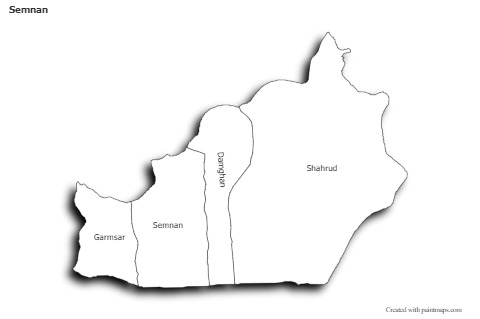 Sample Maps for Semnan (black-white,shadowy)