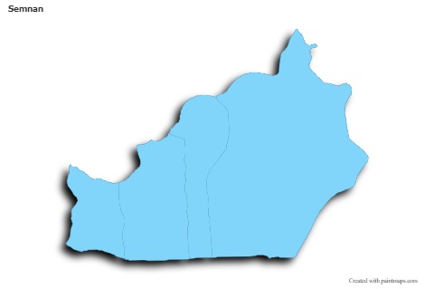 Sample Maps for Semnan (blue,outline,shadowy)