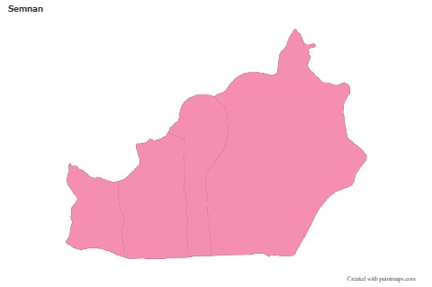 Sample Maps for Semnan (pink,outline)