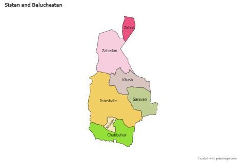 Sample Maps for Sistan and Baluchestan (colored)