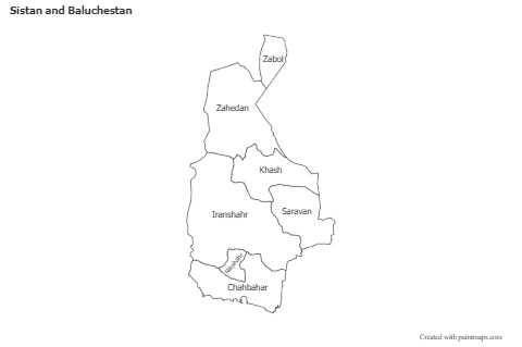 Sample Maps for Sistan and Baluchestan (black-white)