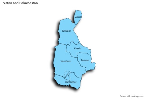 Sample Maps for Sistan and Baluchestan (blue,shadowy)