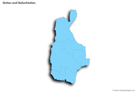 Sample Maps for Sistan and Baluchestan (blue,outline,shadowy)