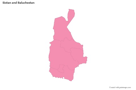 Sample Maps for Sistan and Baluchestan (pink,outline)
