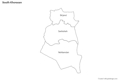 Sample Maps for South Khorasan (black-white)