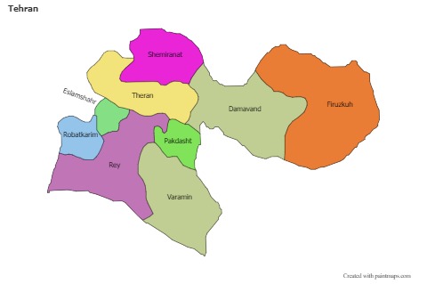Sample Maps for Tehran (colored)