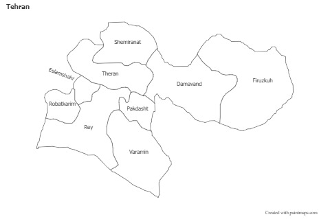 Sample Maps for Tehran (black-white)