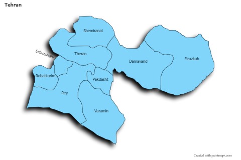 Sample Maps for Tehran (blue,shadowy)
