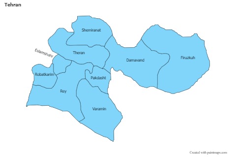 Sample Maps for Tehran (blue)