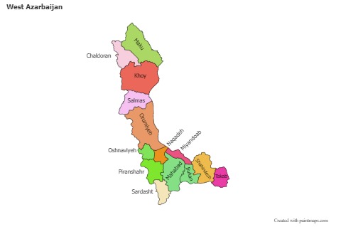 Sample Maps for West Azarbaijan (colored)