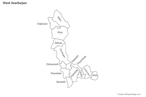 Sample Maps for West Azarbaijan (black-white)