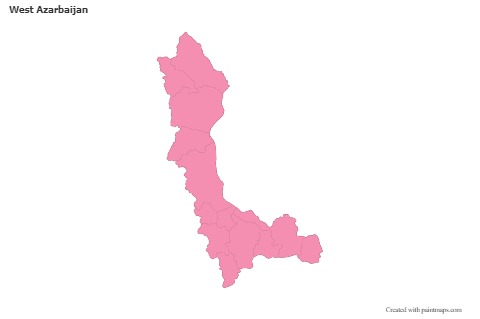 Sample Maps for West Azarbaijan (pink,outline)
