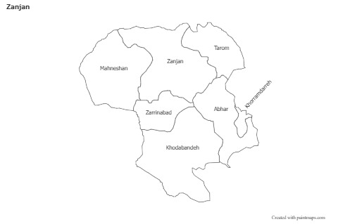 Sample Maps for Zanjan (black-white)
