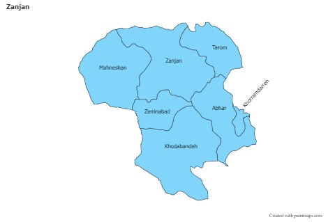 Sample Maps for Zanjan (blue)