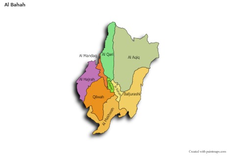 Sample Maps for Al Bahah (colored,shadowy)