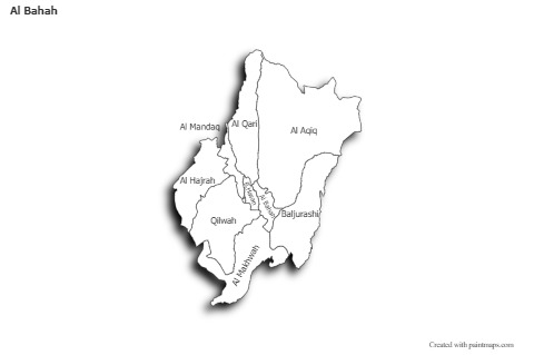 Sample Maps for Al Bahah (black-white,shadowy)