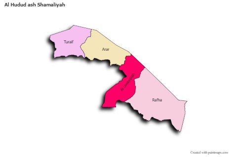 Sample Maps for Al Hudud ash Shamaliyah (colored,shadowy)