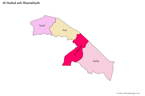 Sample Maps for Al Hudud ash Shamaliyah (colored)