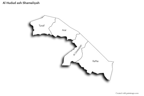 Sample Maps for Al Hudud ash Shamaliyah (black-white,shadowy)
