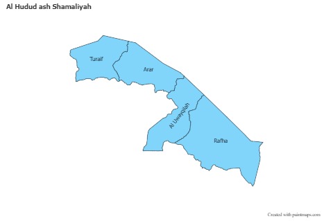 Sample Maps for Al Hudud ash Shamaliyah (blue)