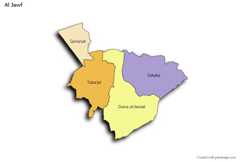 Sample Maps for Al Jawf (colored,shadowy)
