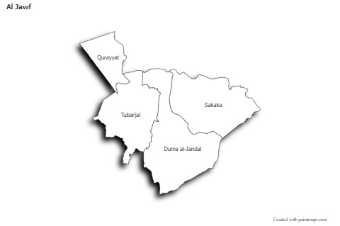 Sample Maps for Al Jawf (black-white,shadowy)