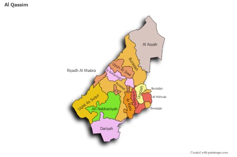 Sample Maps for Al Qassim (colored,shadowy)